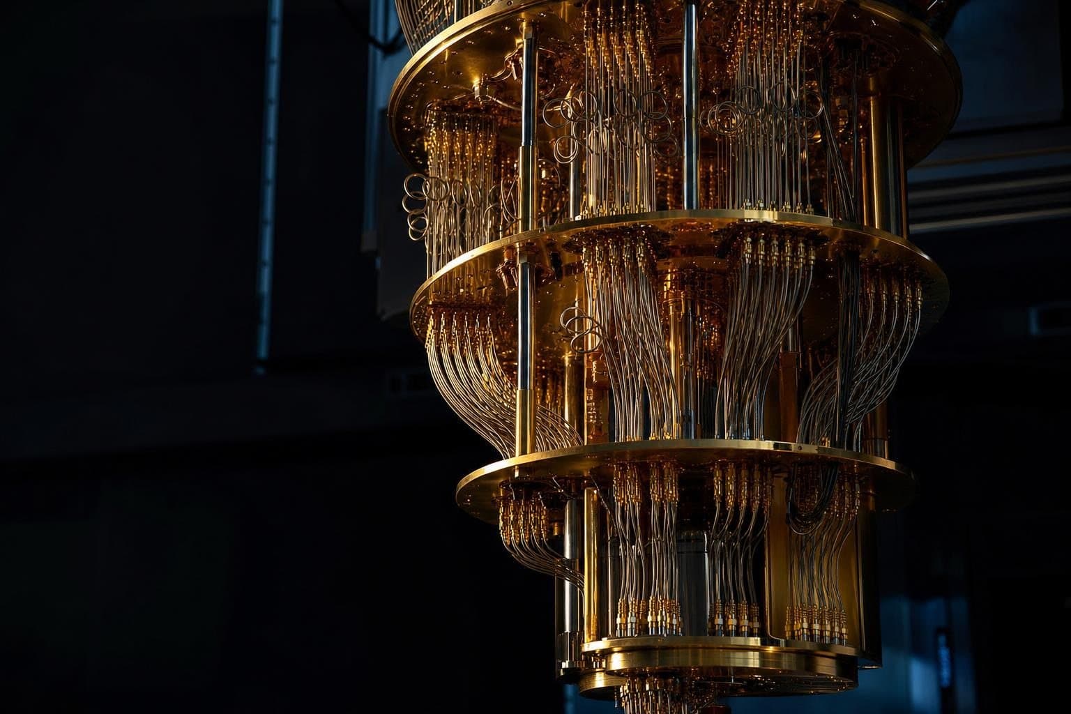 The gold dilution refrigerator of a quantum computer
